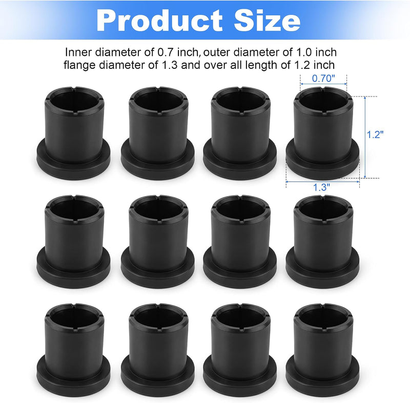 Suspension A-Arm Bushings M158746 AM158746 for John Deere Gator Set of 12, Fits XUV 625i 825i 855D 4x4 5E 6E 6D Series Utility Tractors