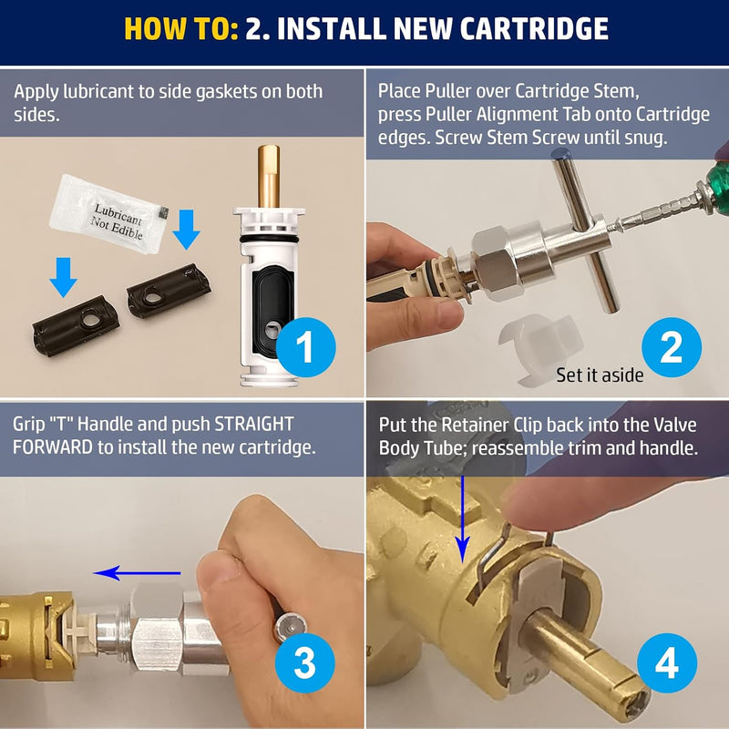 Replacement Cartridge Kit for 1222, with Puller Tool & Retainer Clip