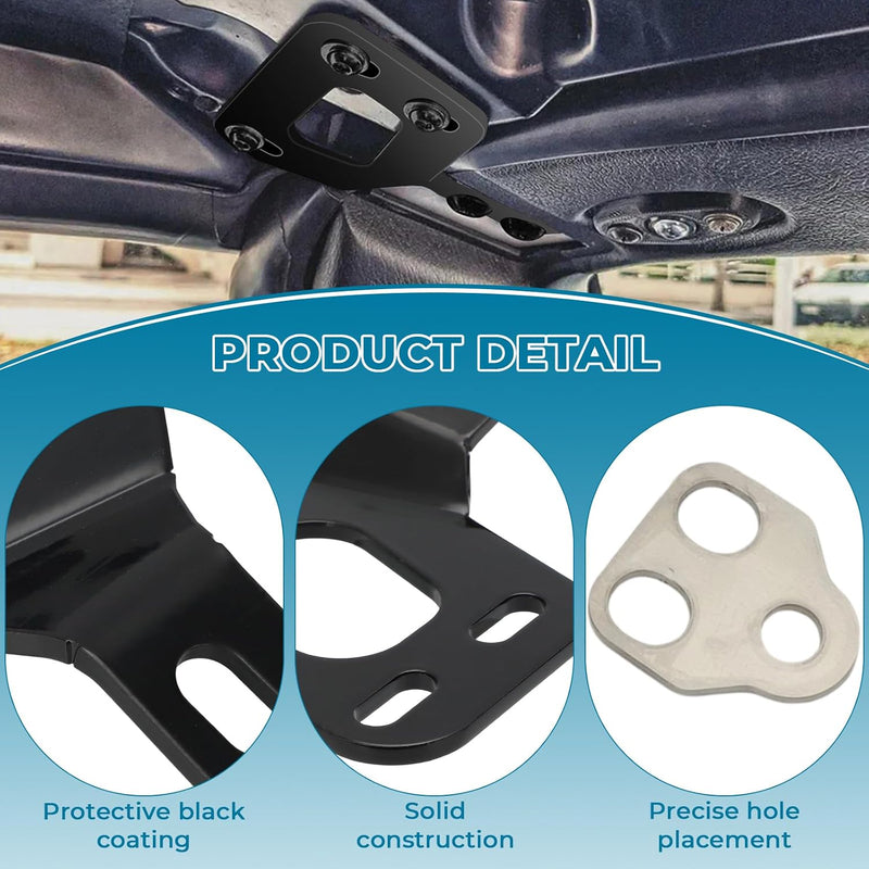 Hardtop Mount Bracket Kit for 1990-2005 Mazda MX-5 Miata NA NB 6-Point Mounting Design, Black Finish, Installation Hardware Included