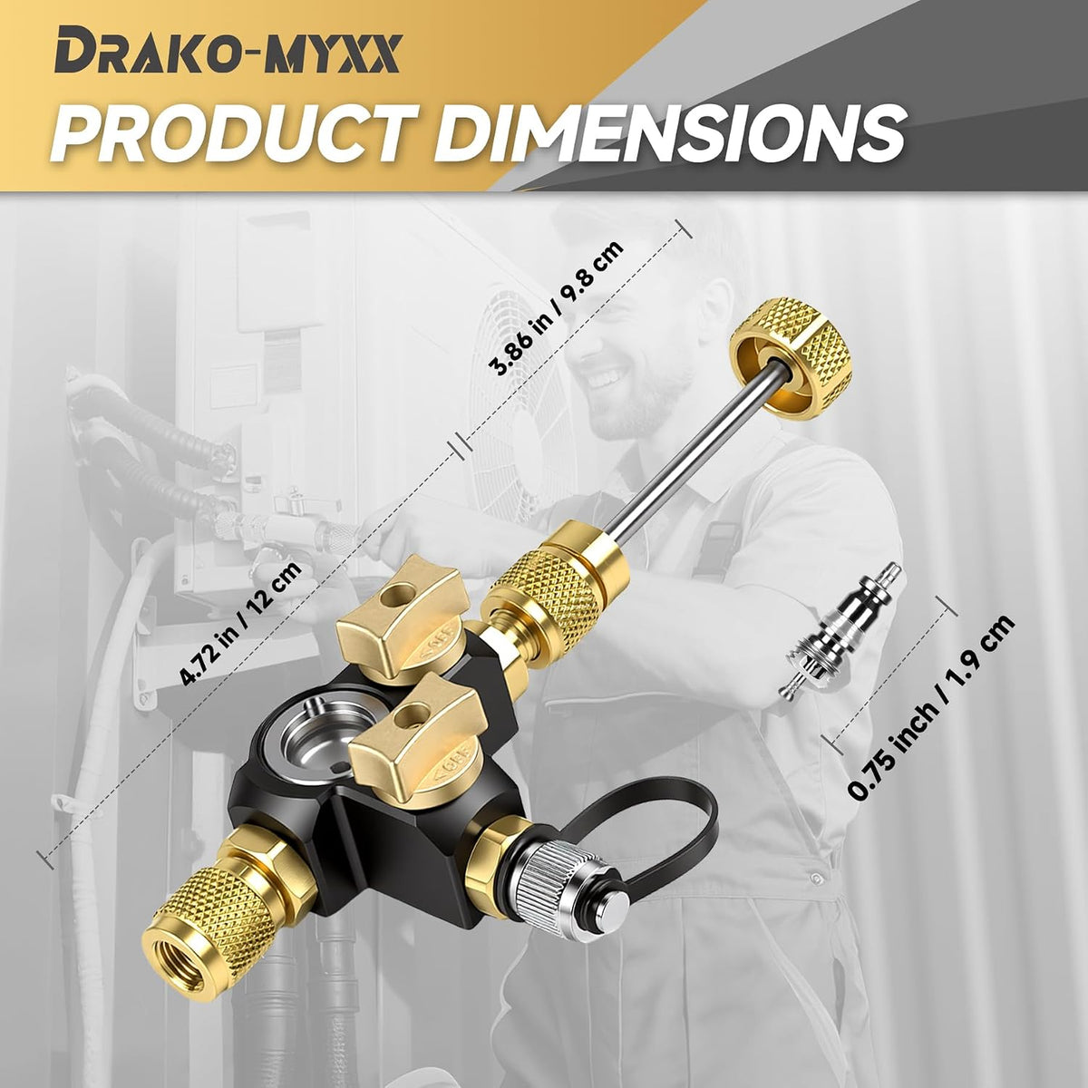 Upgrade VC2G 1/4" Valve Core Removal Tool Dual Valve with Sight Glass