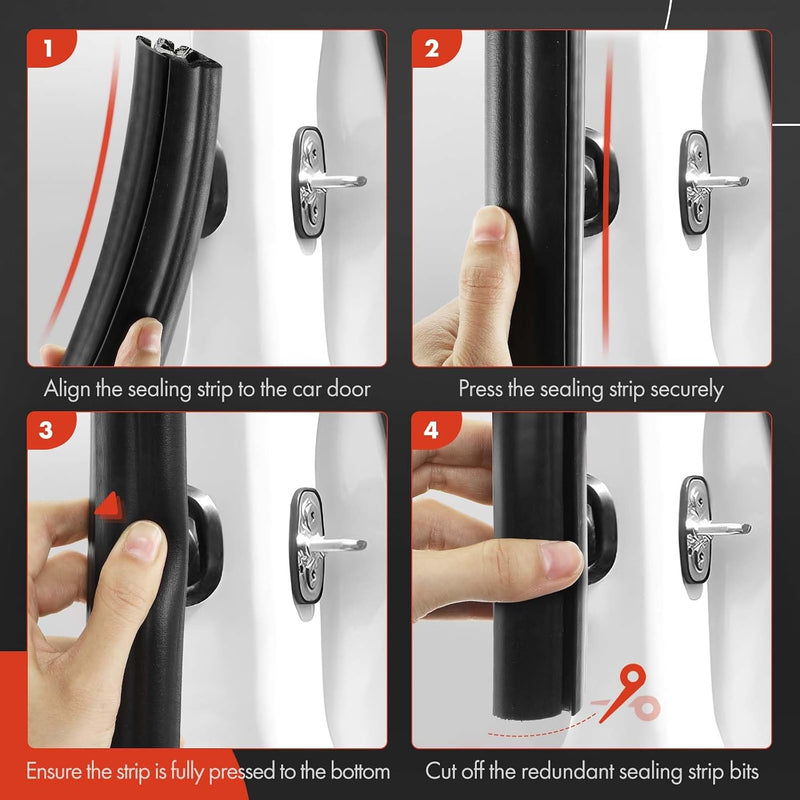 A-Premium Tailgate Car Door Weather Stripping Seal Strip G1012