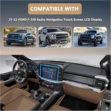 New SYNC 4 12'' Touchscreen LCD Display Navigation Radio Replacement for 2021-2023 Ford F-150 Replace OEM NC3T-18B955-FC ML3T-18B955-AF