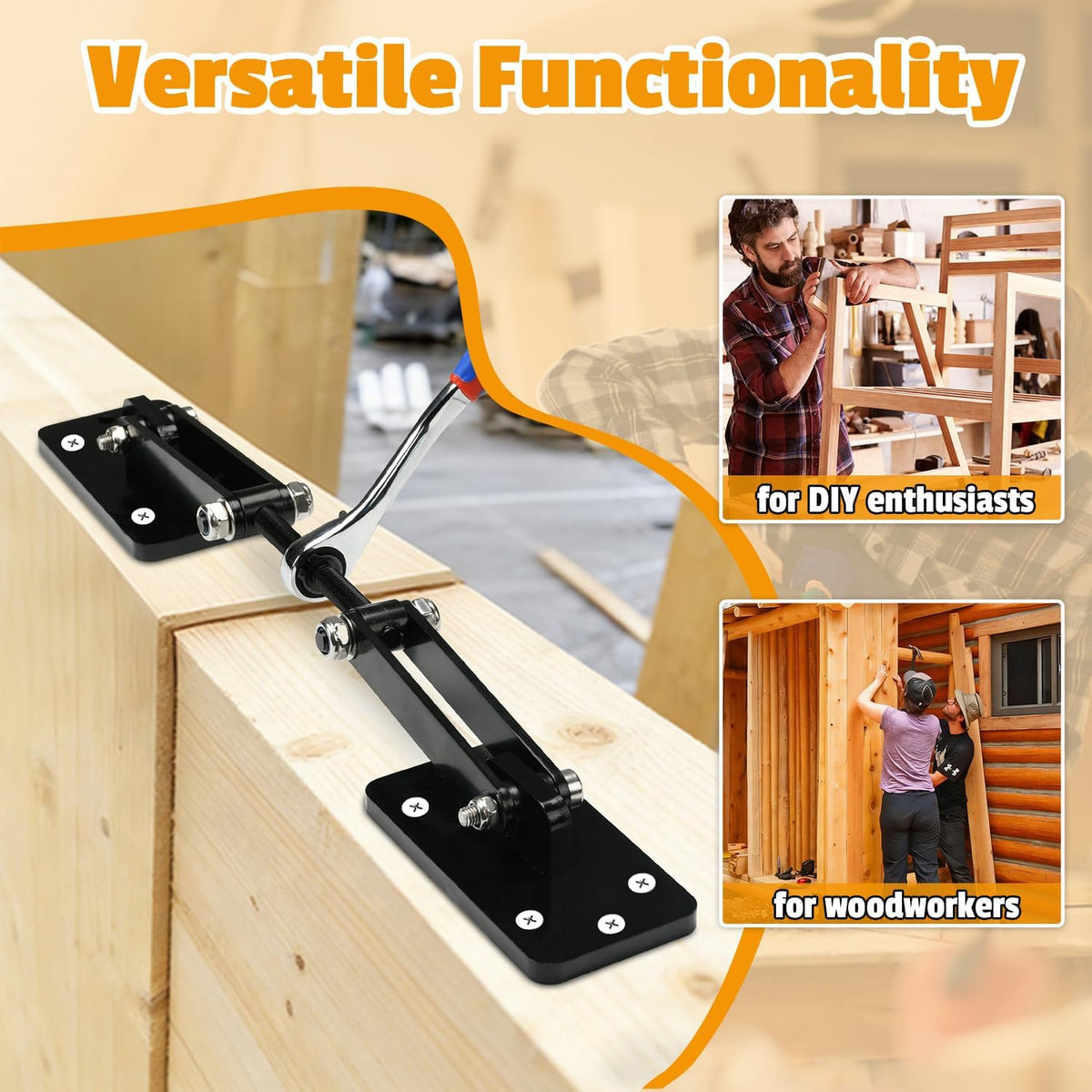 Heavy Duty Beam Puller Tool with Iron Plates, Clamping Travel 4.53"  55225