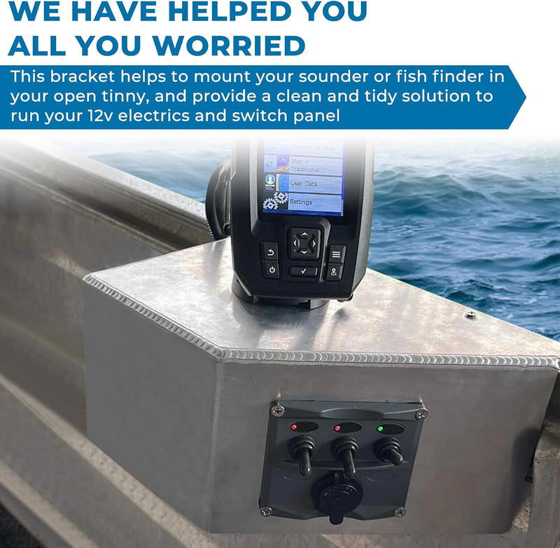 Aluminum Side Console Switch Panel Mount for Boats Bracket for Fish Finders Boat Accessories