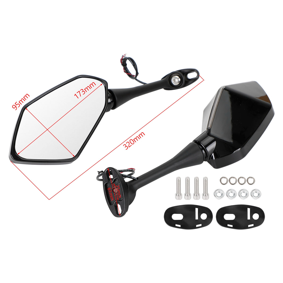 Suzuki GSXR 1100 1000 750 600 GSX1300R GSX 1400 600 Mirror LED Turn Signal