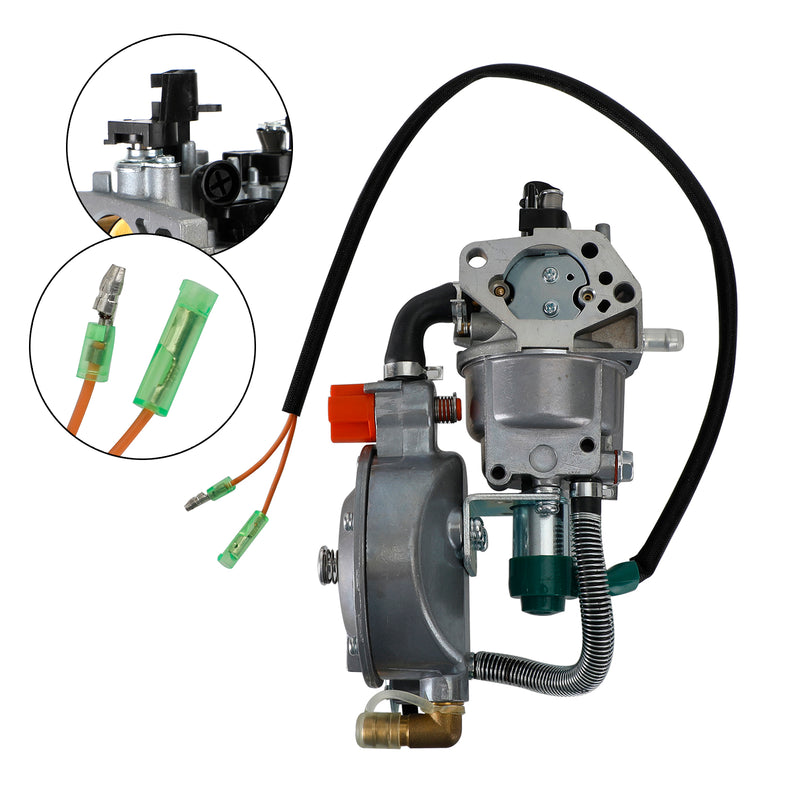 LPG NG Dual Fuel Carburetor For Harbor Freight Predator 6500 5500 8250 Generator