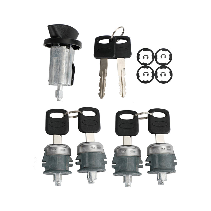 Ford E Series Van Ignition & Four Door Lock Cylinder Tumbler Barrel 4 Keys
