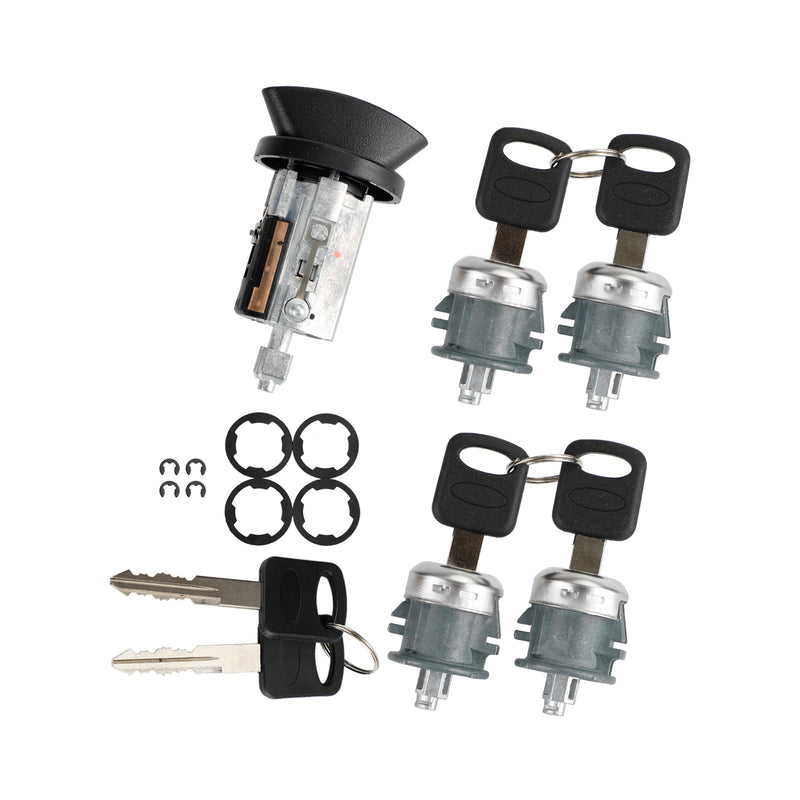 Ford E Series Van Ignition & Four Door Lock Cylinder Tumbler Barrel 4 Keys