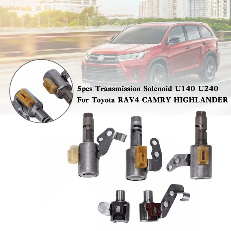 Toyota RAV4 CAMRY HIGHLANDER U140 U240 5pcs Transmission Solenoid