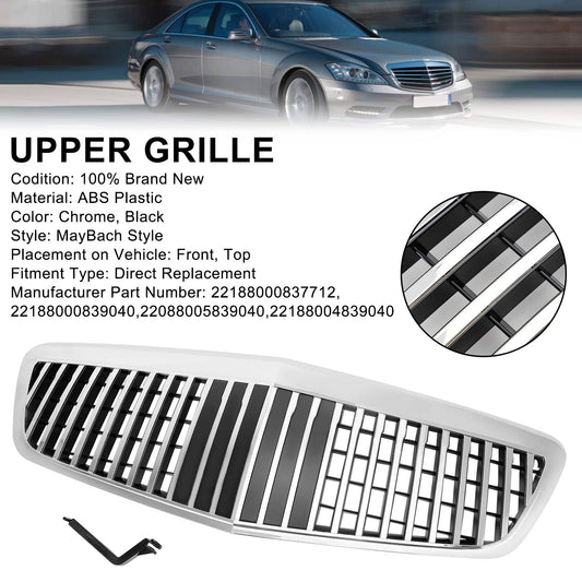 2010-2013 Mercedes-Benz S-Class S400 S450 S550 S600 S65 S63 W221 MayBach style Front Grill