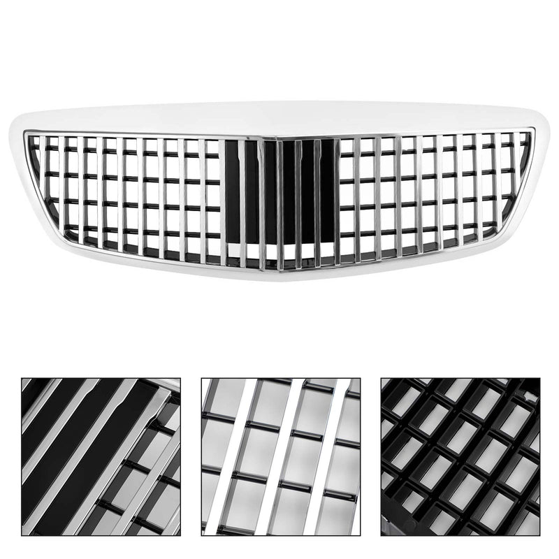 2007-2009 Benz S-Class W221 S550 S63 S450 Chrome MayBach Style Grill Bumper