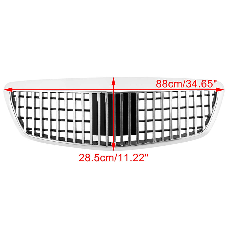 2007-2009 Benz S-Class W221 S550 S63 S450 Chrome MayBach Style Grill Bumper