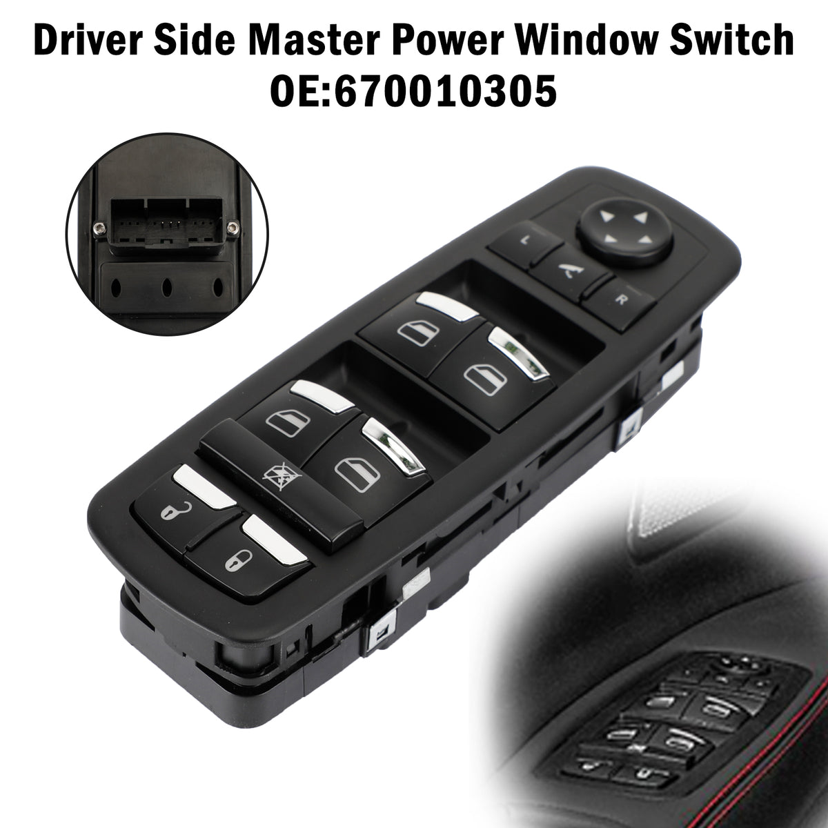 2014-2018 Maserati Ghibli Driver Side Master Power Window Switch 670010305