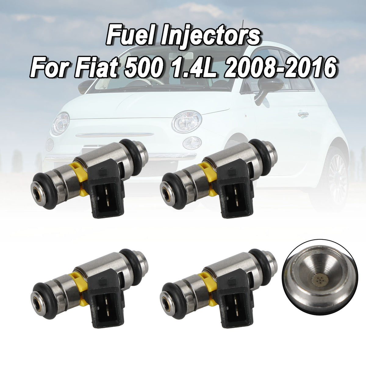 Fiat Punto 500 Doblo Qubo Fit Ford KA 4PCS Fuel Injectors IWP160