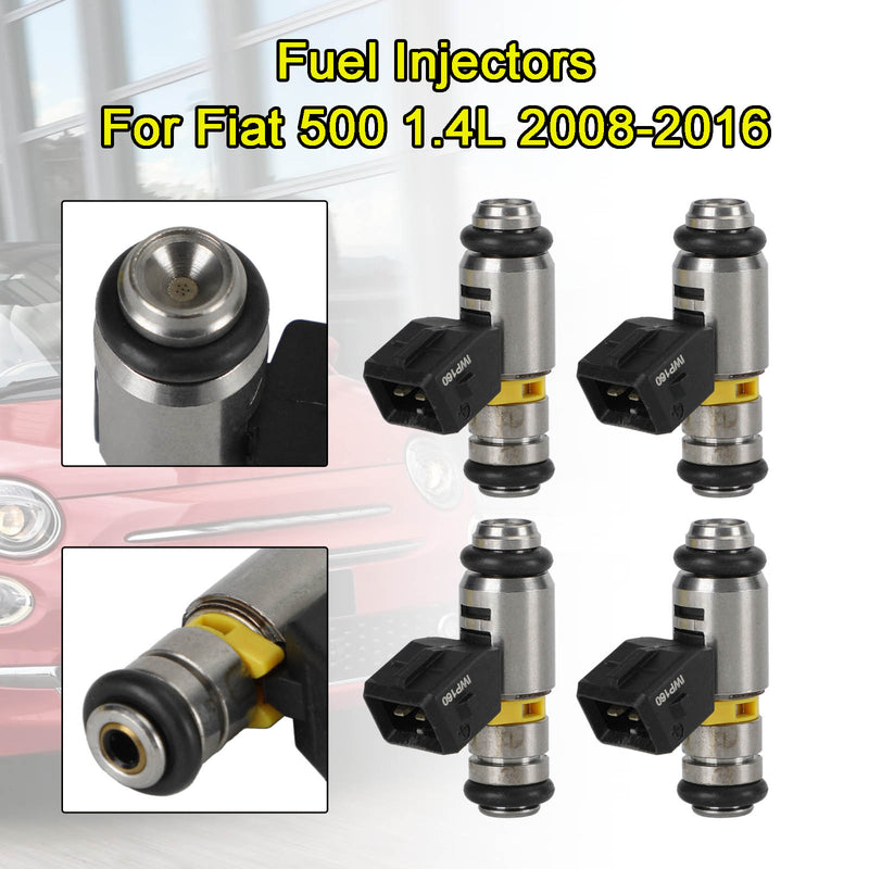 Fiat Punto 500 Doblo Qubo Fit Ford KA 4PCS Fuel Injectors IWP160