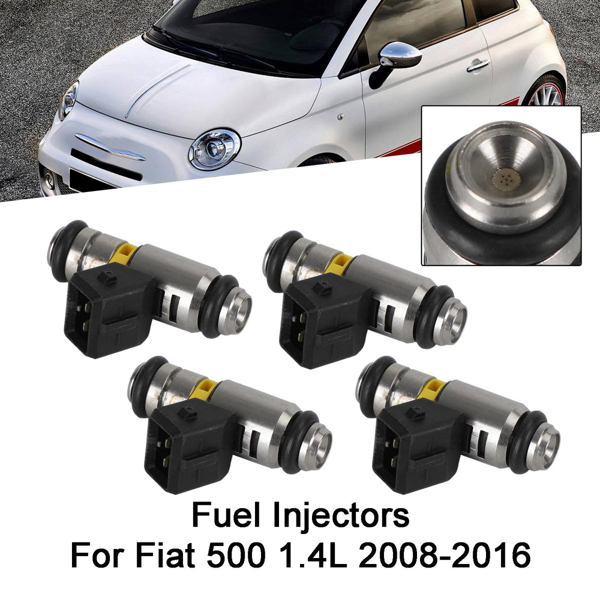 Fiat Punto 500 Doblo Qubo Fit Ford KA 4PCS Fuel Injectors IWP160