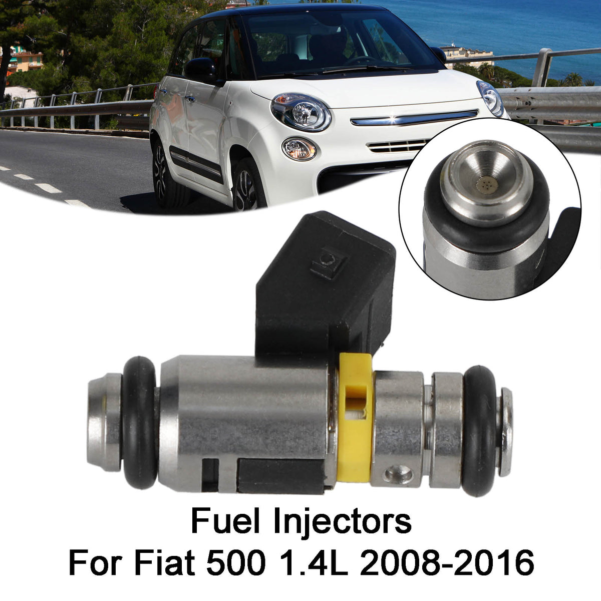 Fiat Punto 500 Doblo Qubo Fit Ford KA 1PCS Fuel Injectors IWP160