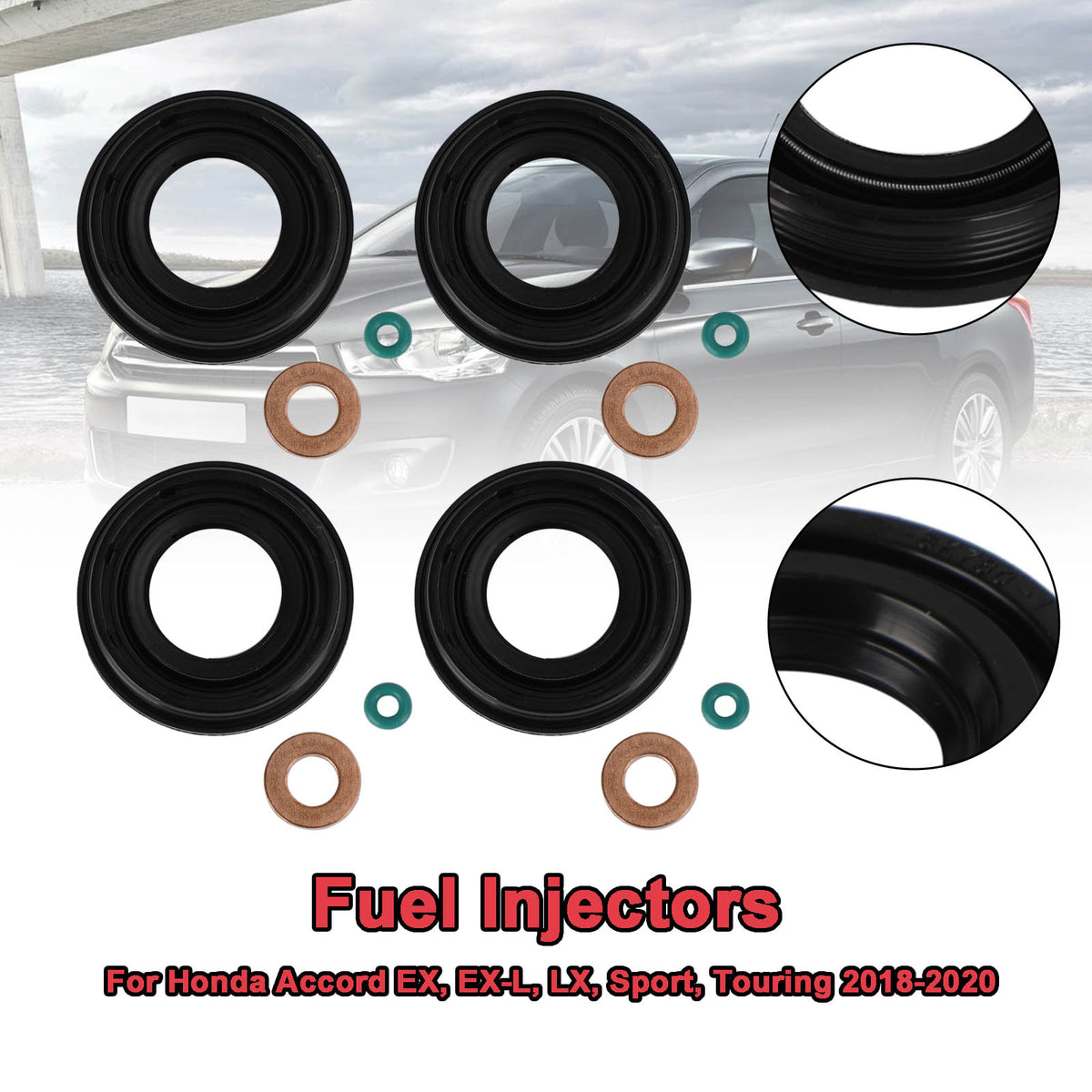 Ford Transit MK3 MK6 MK7 2.0 2.2 2.4 TDCI TDDI 4PCS Injector Seals