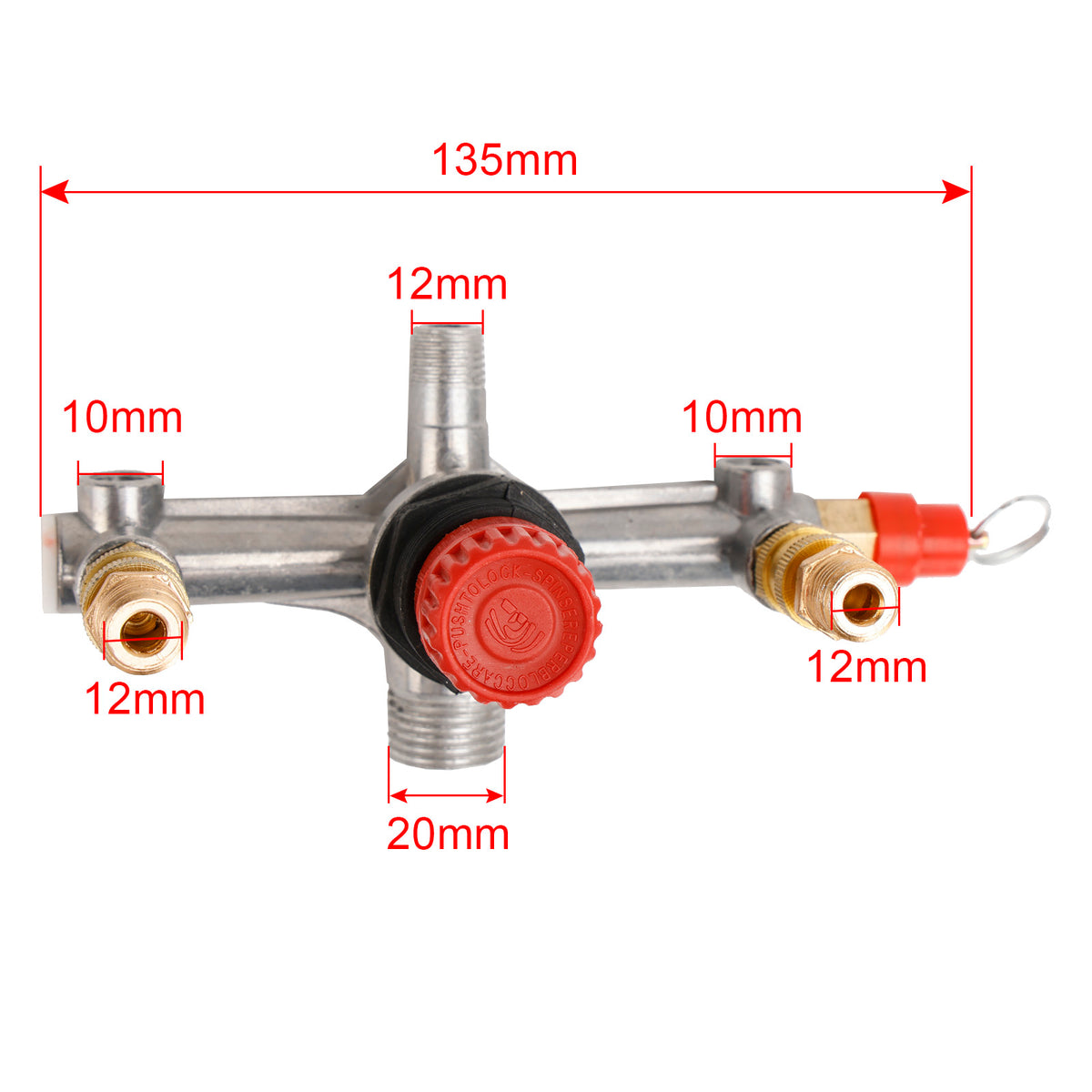 Air Compressor Pressure Valve Switch Control Manifold Regulator Gauges Tool