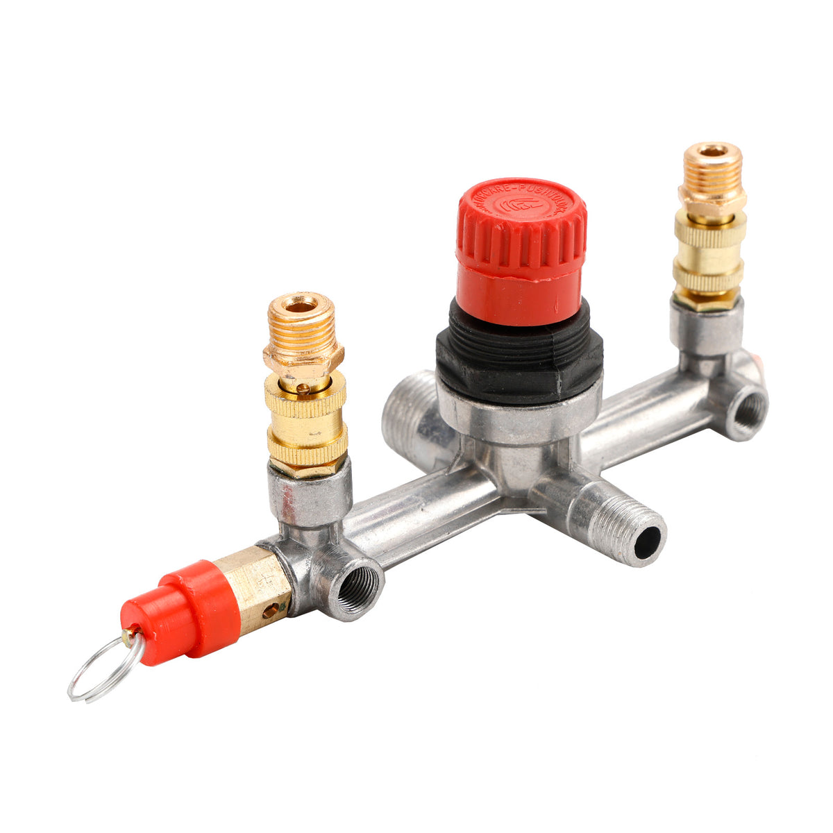 Air Compressor Pressure Valve Switch Control Manifold Regulator Gauges Tool