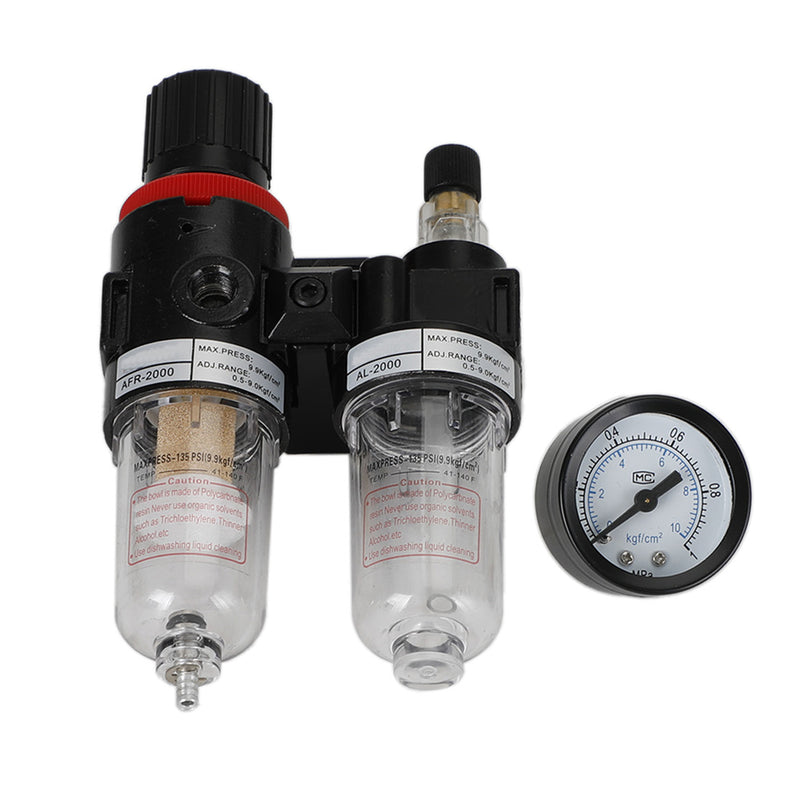 AFC-2000 Pneumatic Air Compressor Filter Regulator Moisture Trap Pressure Gauge