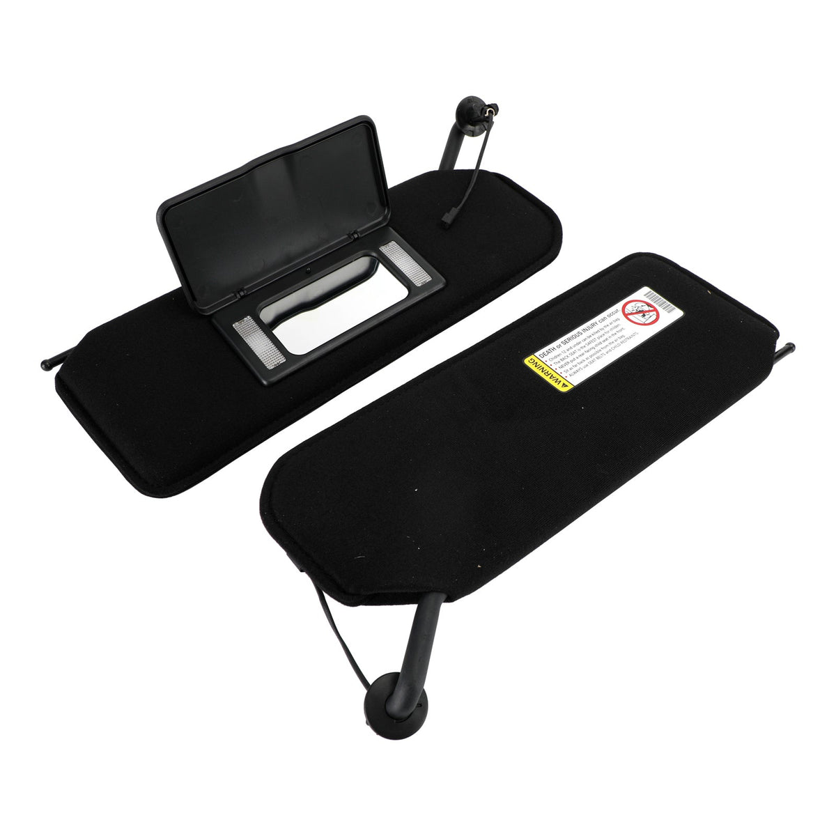Left+Right Sun Visor Vanity Mirror C5 Black Sunvisor Shaded F10442033 10442034 or 1997-2004 Corvette