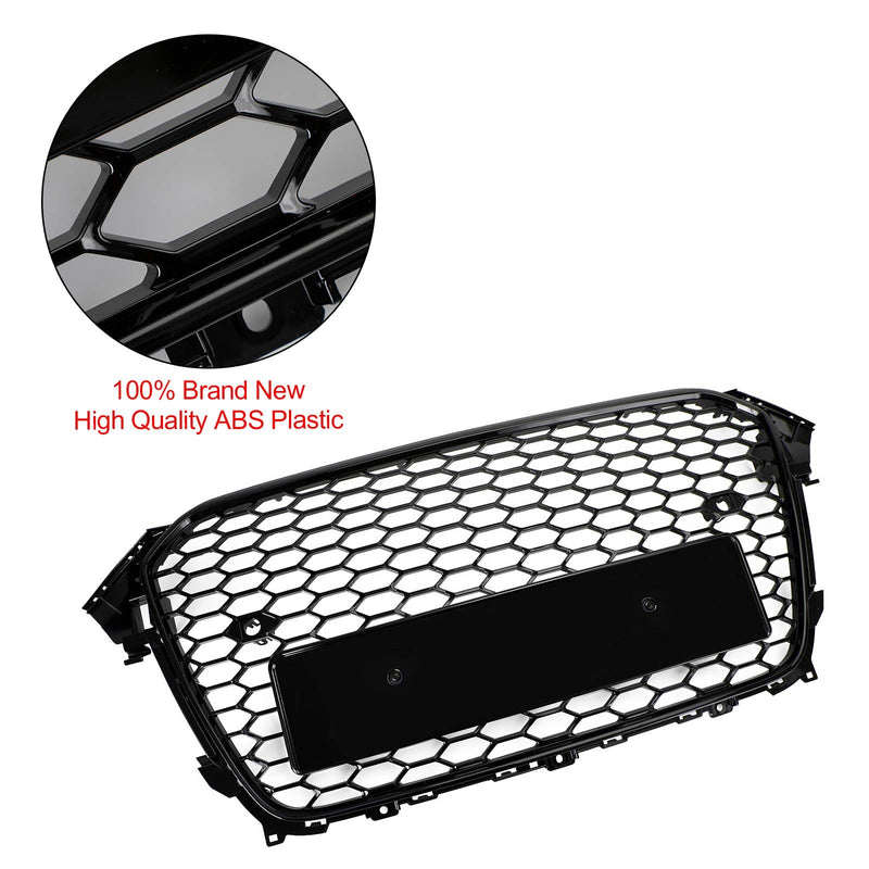 Audi A4 S4 2013-2016 Gloss Black RS4 Style Mesh Front Bumper Grille Grill