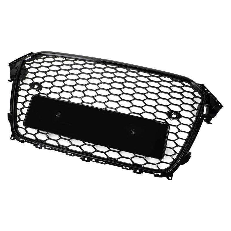 2013-2016 Audi A4 S4 Gloss Black RS4 Style Mesh Front Bumper Grille Grill