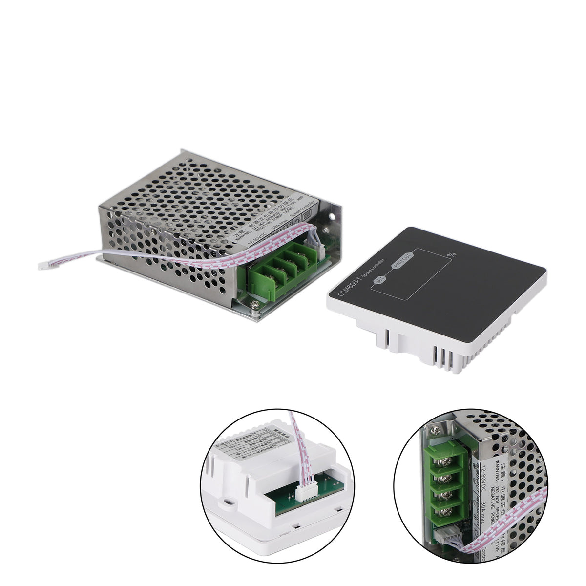 12V 24V 48V 30A PWM Motor Speed Controller Dimmer Soft Start /Stop DC 12-80V
