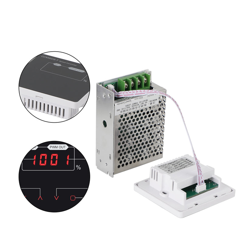 12V 24V 48V 30A PWM Motor Speed Controller Dimmer Soft Start /Stop DC 12-80V