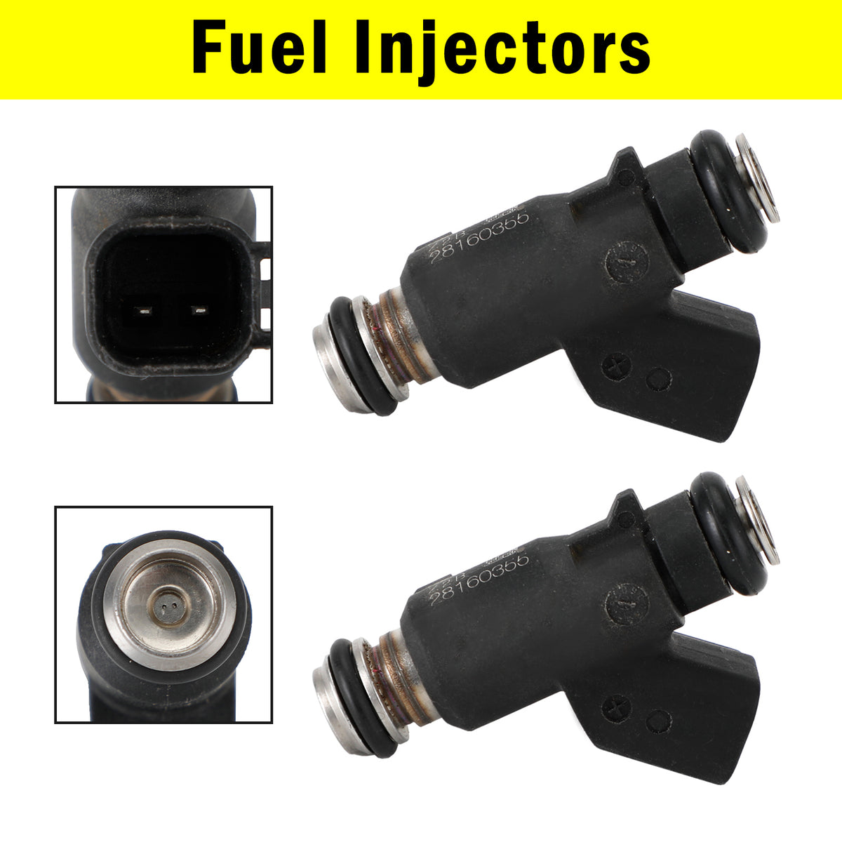 HiSun EFI UTV550 MSU500 HS500 Cowboy TSC 28160355 2PCS Fuel Injector 2 Hole Fits