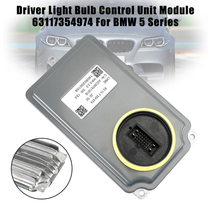 BMW 5 Serie Driver Light Bulb Control Unit Module 63117354974