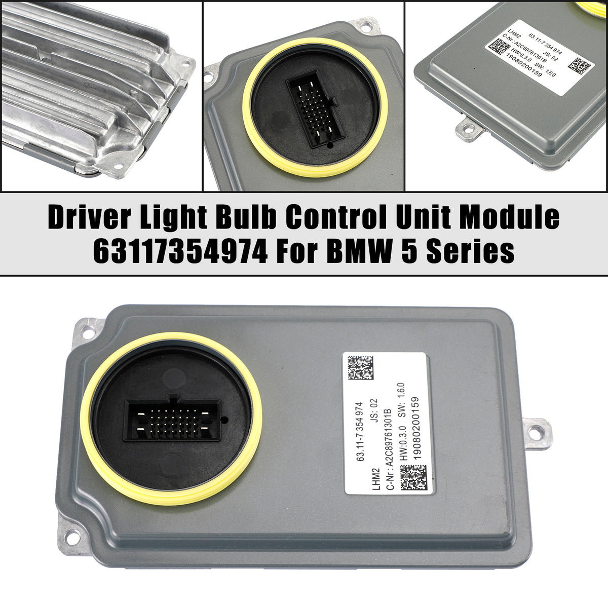 BMW 5 Serie Driver Light Bulb Control Unit Module 63117354974