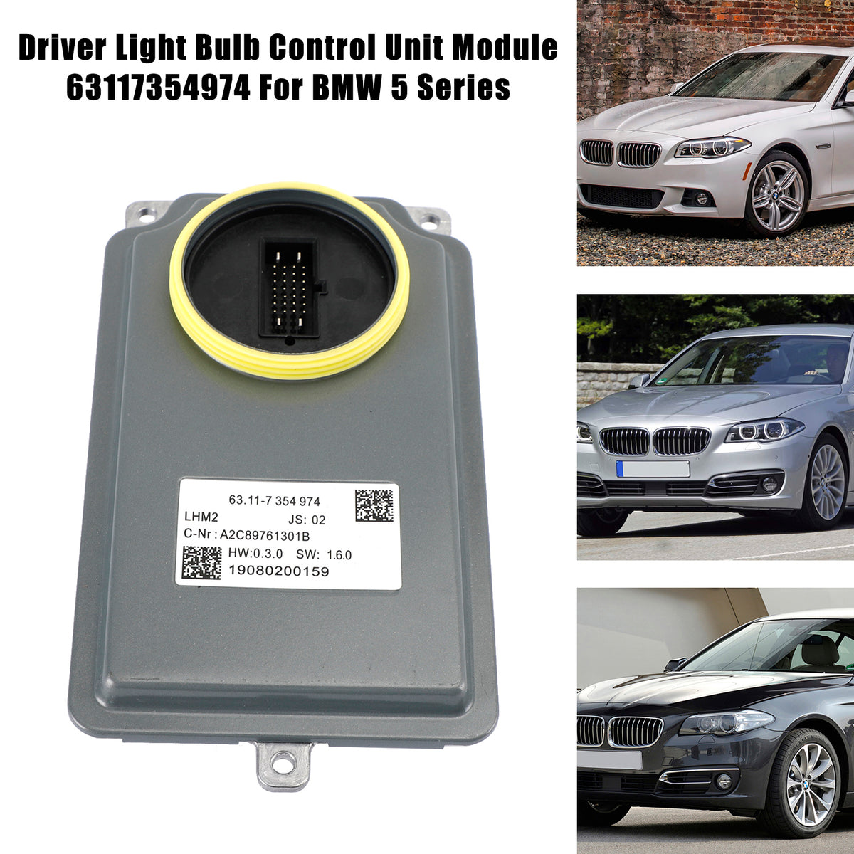 BMW 5 Serie Driver Light Bulb Control Unit Module 63117354974
