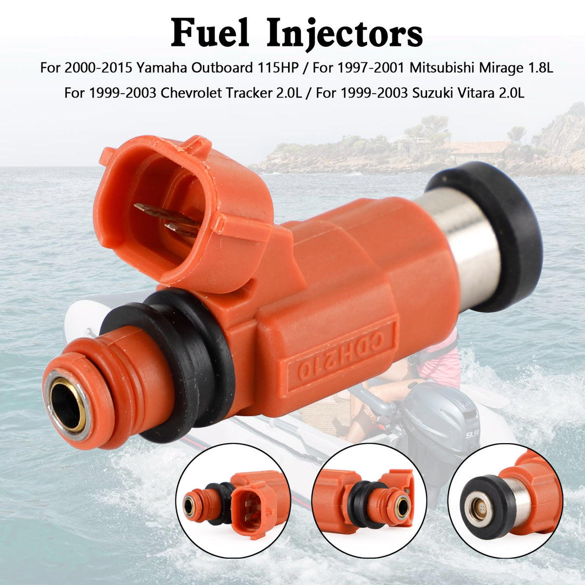 Yamaha Outboard 115 HP CDH210 INP-771 Fuel Injector 68V-8A360-00-00