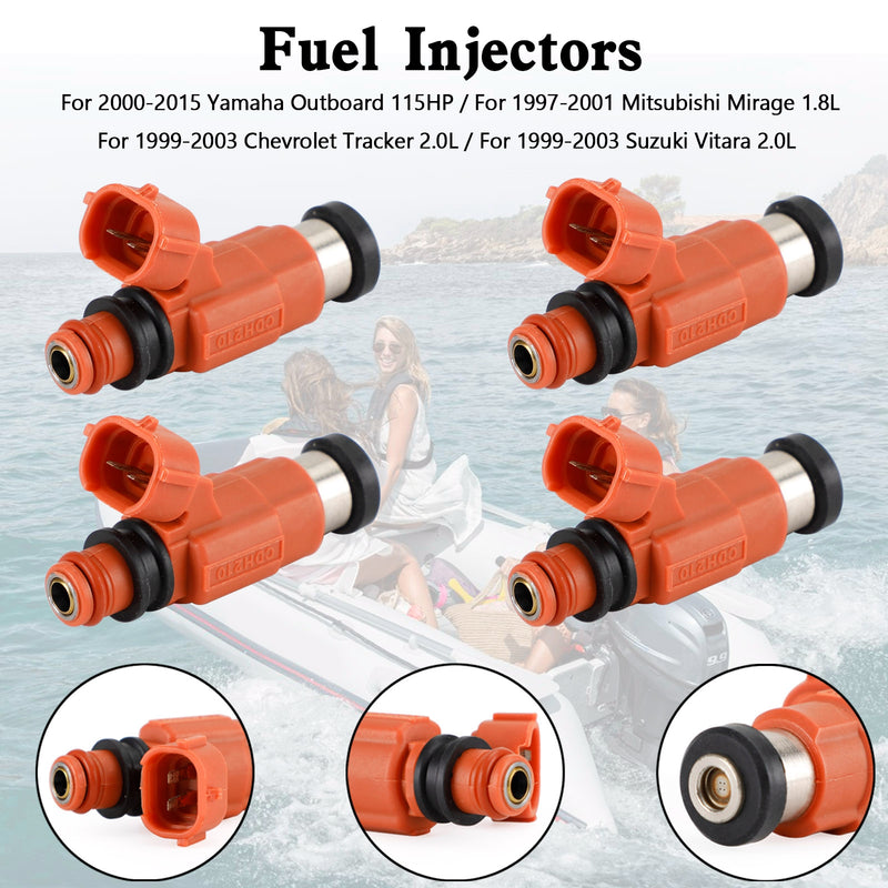 Yamaha Outboard 115 HP CDH210 4PCS INP-771 Fuel Injector 68V-8A360-00-00