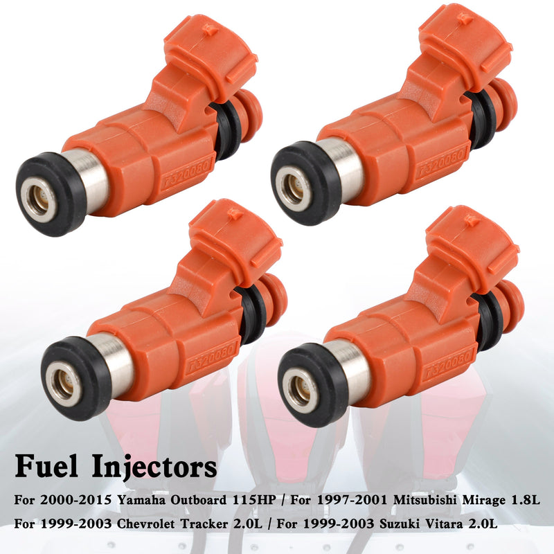 Yamaha Outboard 115 HP CDH210 4PCS INP-771 Fuel Injector 68V-8A360-00-00