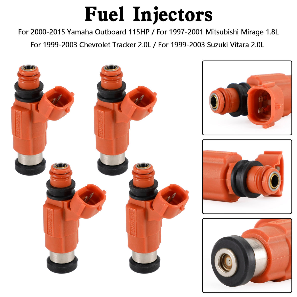 Yamaha Outboard 115 HP CDH210 4PCS INP-771 Fuel Injector 68V-8A360-00-00