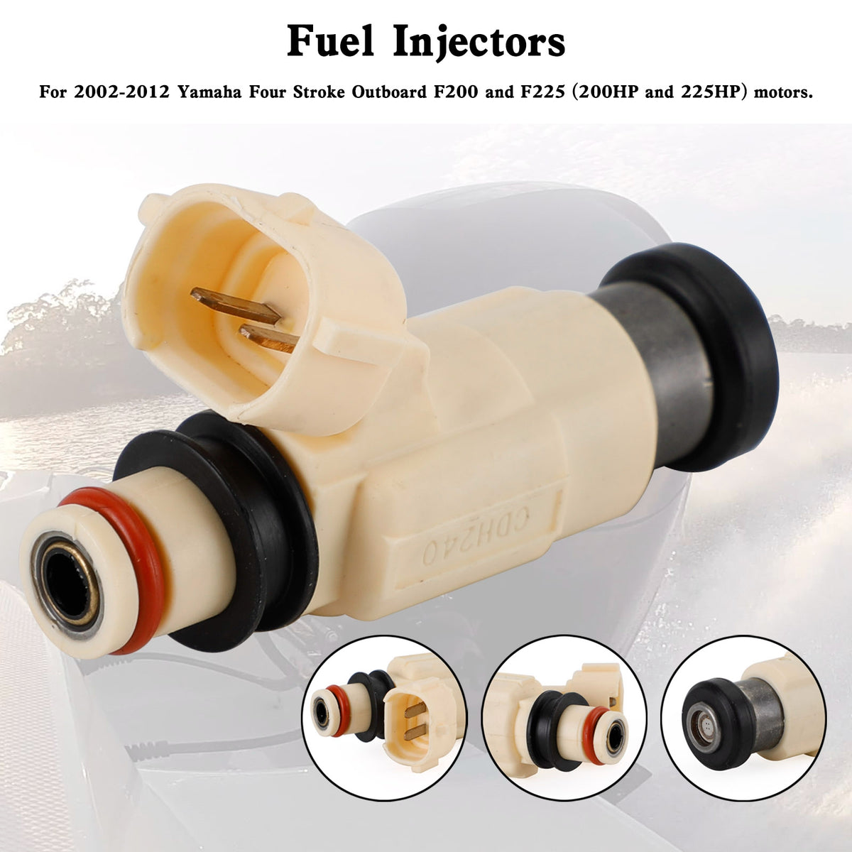 Yamaha Outboard F200 F225 CDH-240 Fuel Injectors 69J-13761-00-00