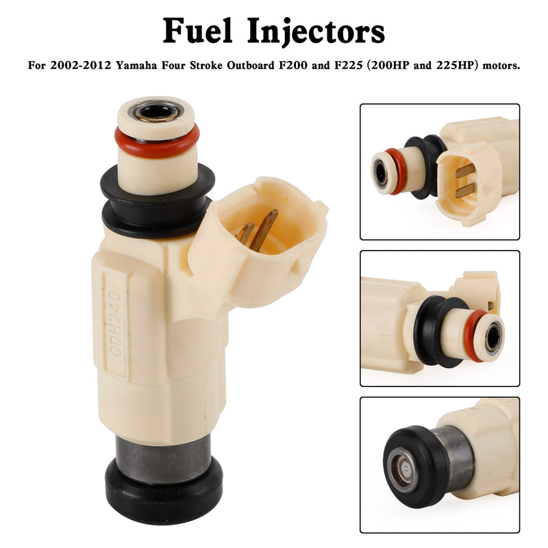 Yamaha Outboard F200 F225 CDH-240 Fuel Injectors 69J-13761-00-00