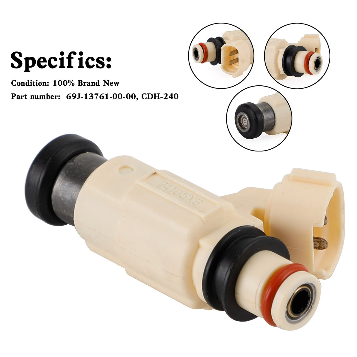 Yamaha Outboard F200 F225 CDH-240 Fuel Injectors 69J-13761-00-00