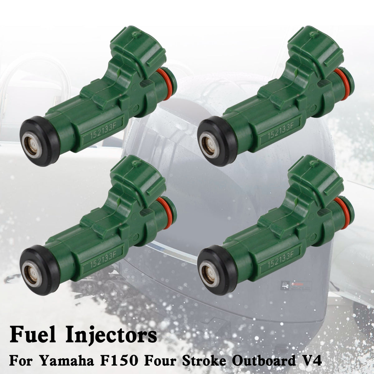 Yamaha Outboard F150 150HP 4PCS Fuel Injector New Version 63P-13761-01-00