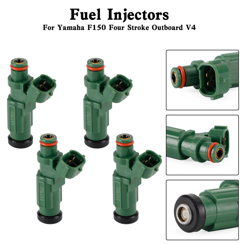 Yamaha Outboard F150 150HP 4PCS Fuel Injector New Version 63P-13761-01-00