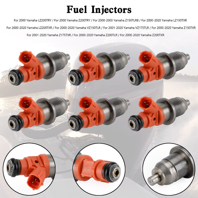 Yamaha Outboard HPDI 150-200 HP E7T05071 6PCS 68F-13761-00-00 Fuel Injectors