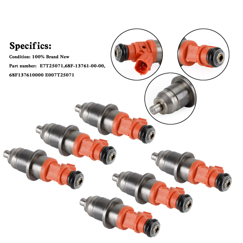Yamaha Outboard HPDI 150-200 HP E7T05071 6PCS 68F-13761-00-00 Fuel Injectors