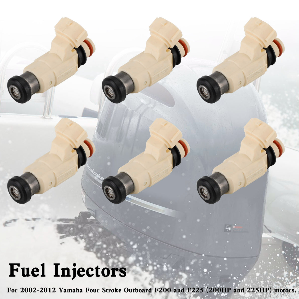 Yamaha Outboard F200 F225 6PCS CDH-240 Fuel Injectors 69J-13761-00-00