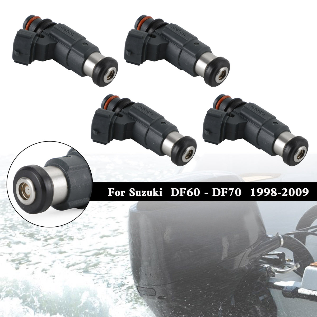 Suzuki DF60-DF70 1998-2009 4PCS 15710-66D00 Fuel Injectors CDH166