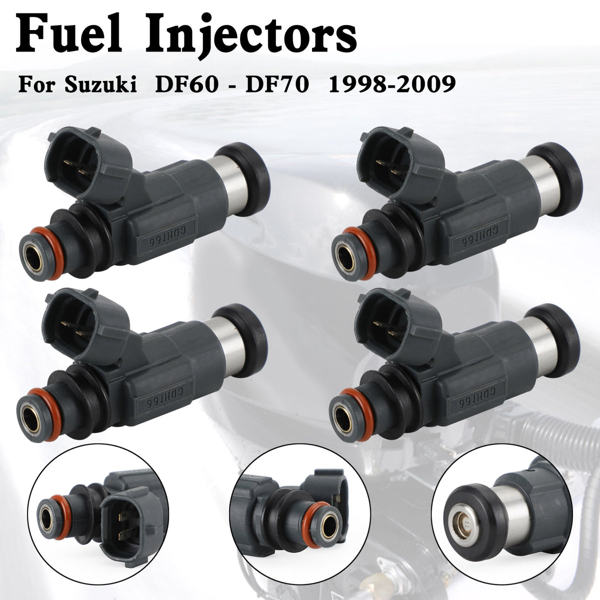 Suzuki DF60-DF70 1998-2009 4PCS 15710-66D00 Fuel Injectors CDH166