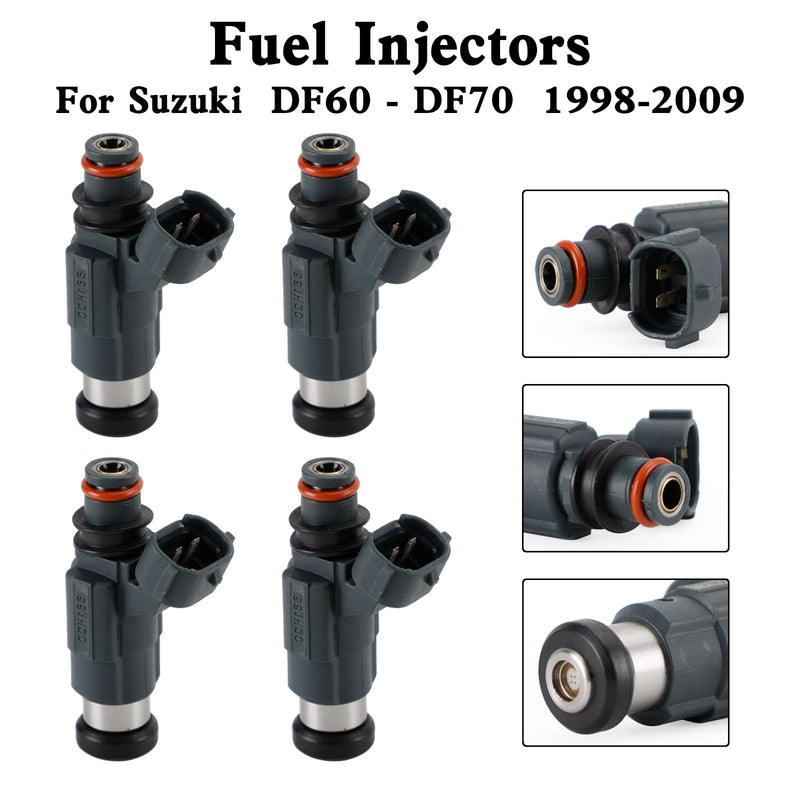 Suzuki DF60-DF70 1998-2009 4PCS 15710-66D00 Fuel Injectors CDH166