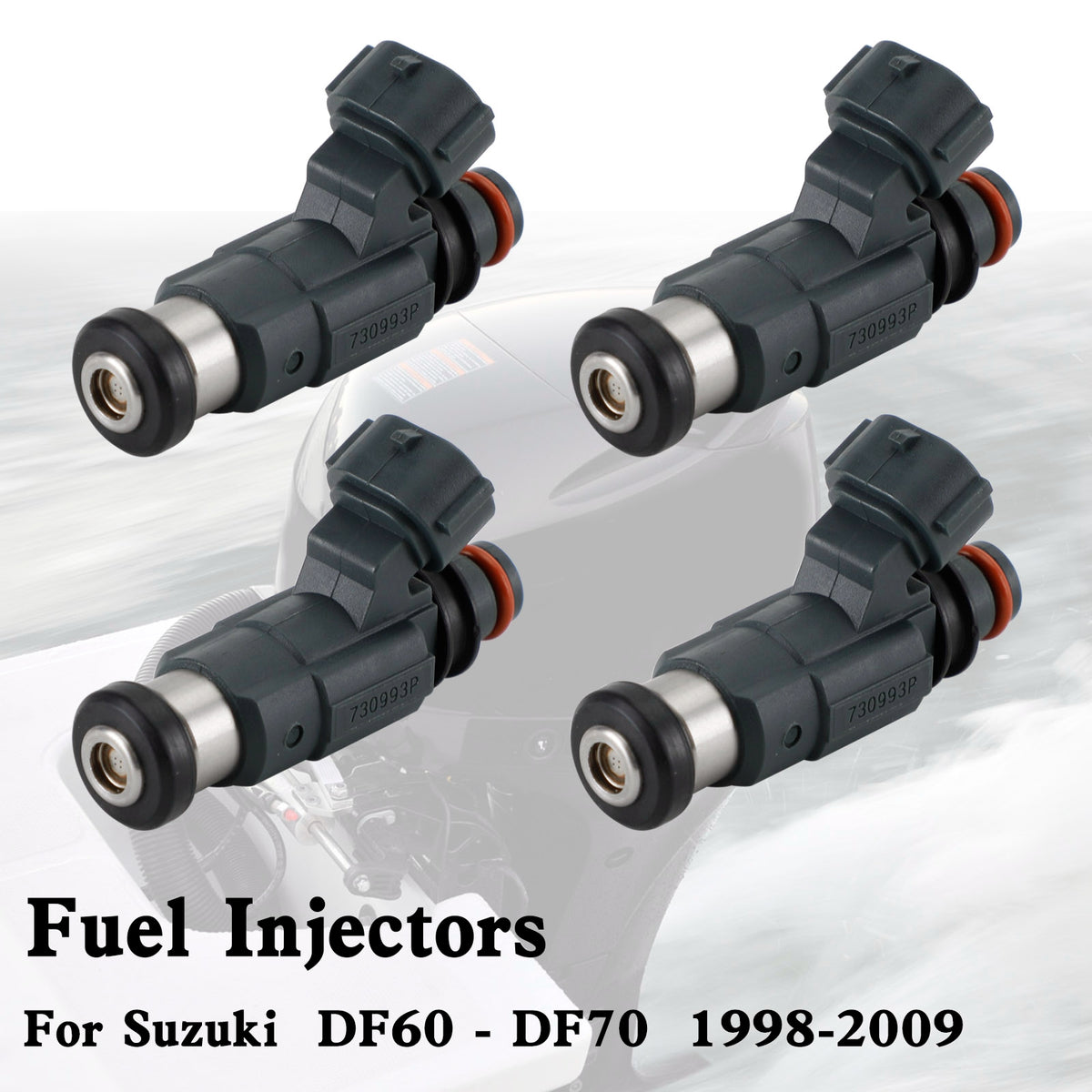 Suzuki DF60-DF70 1998-2009 4PCS 15710-66D00 Fuel Injectors CDH166